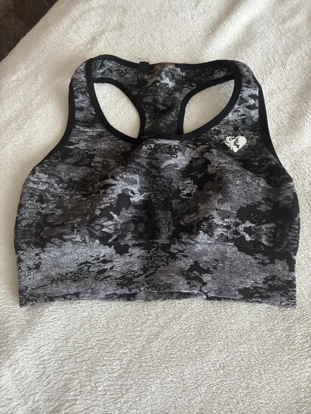 Women’s best Racerback Sports Bra - Black & Gray size m